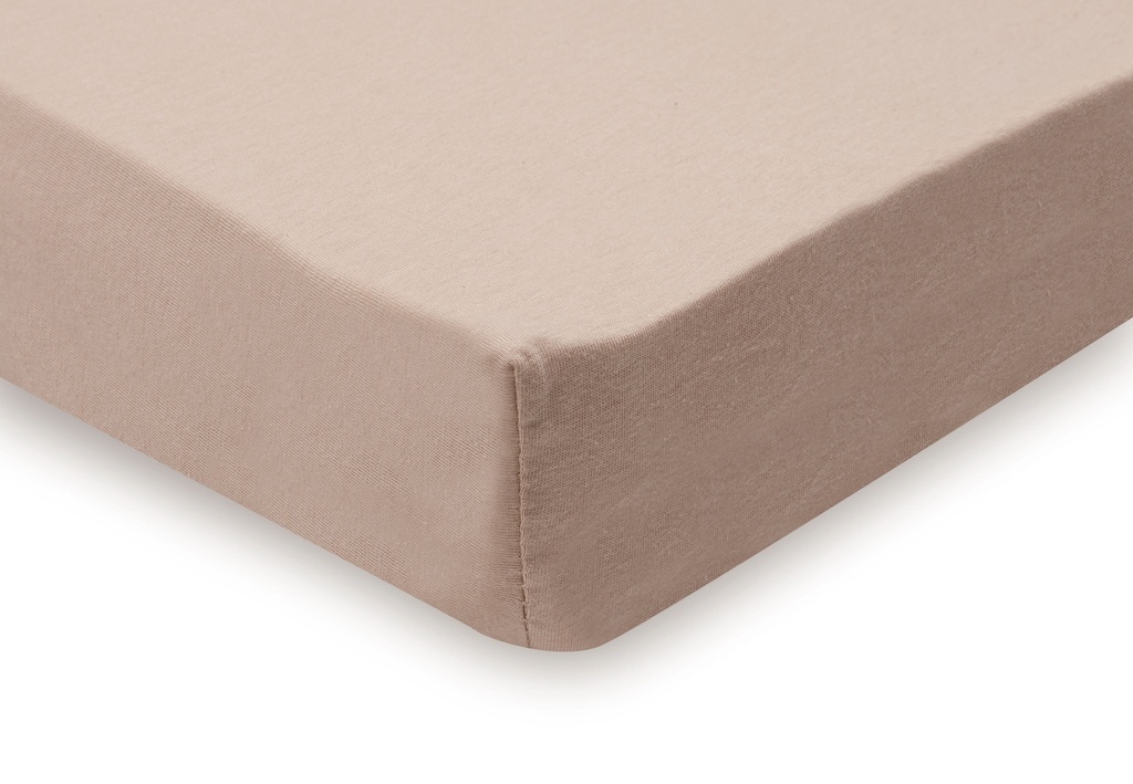 Jollein | Hoeslaken Light Terra/Oatmeal Jersey Roze/Ecru 60x120cm 2-pack