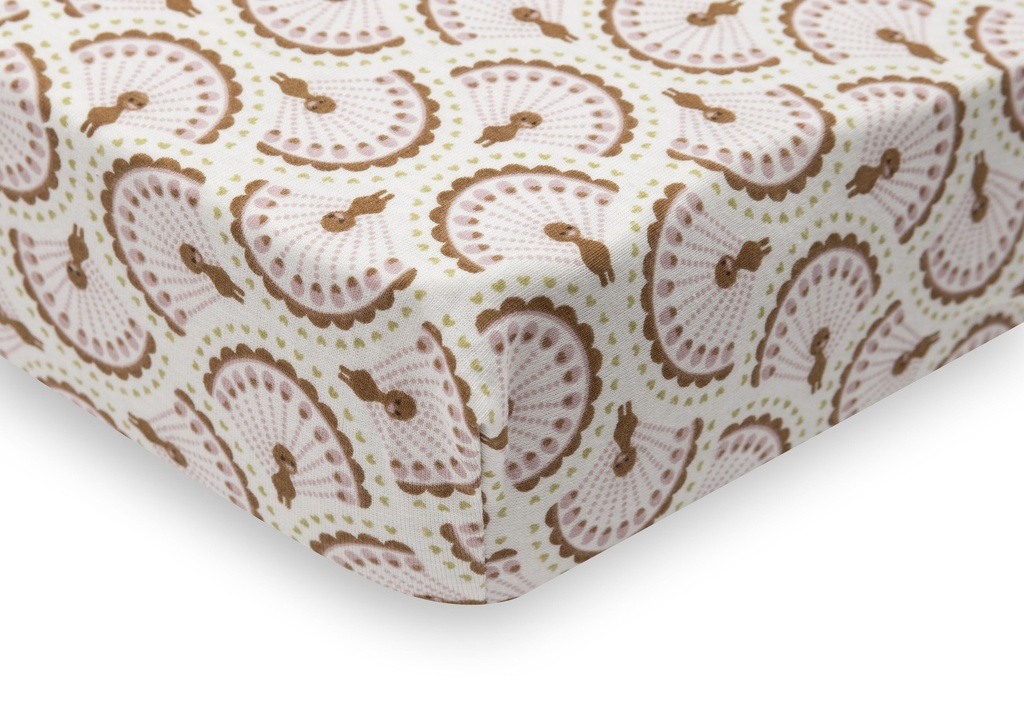 Jollein | Hoeslaken Soft Plumes Jersey Ecru/Bruin 40/50x80/90cm 