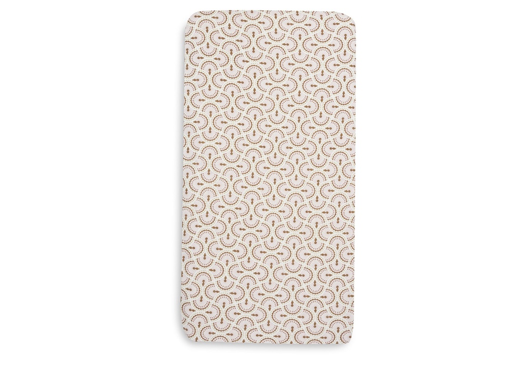 Jollein | Hoeslaken Soft Plumes Jersey Ecru/Bruin 40/50x80/90cm 