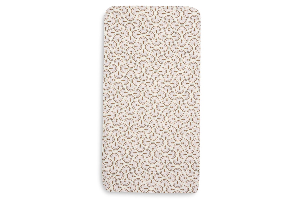 Jollein | Hoeslaken Soft Plumes Jersey Ecru/Bruin 70/75x140/150cm
