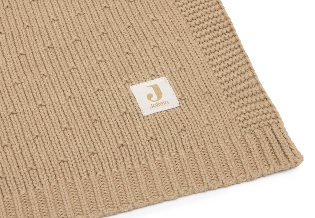 Jollein | Deken Wieg Hazel Sprinkle Knit Bruin 75x100cm