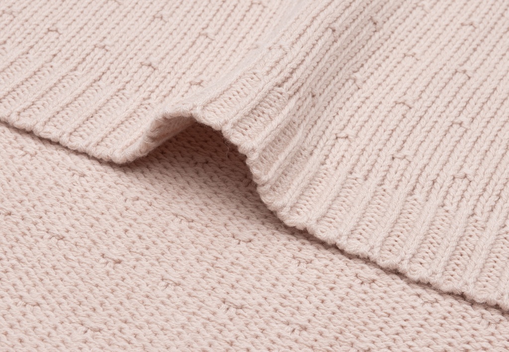 Jollein | Deken Wieg Silk Rose Sprinkle Knit Roze 75x100cm