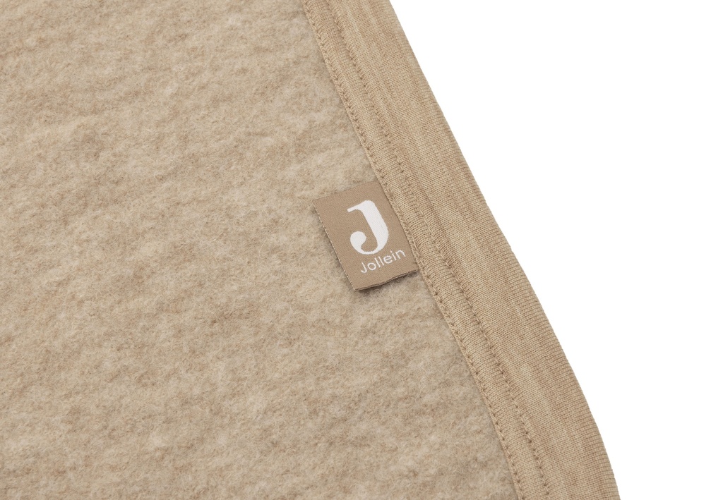 Jollein | Deken Wieg Natural Merino Wol Felted Bruin 75x100cm 