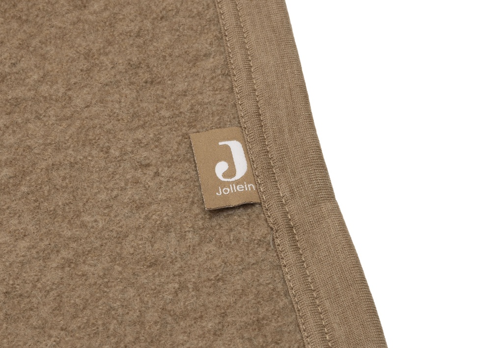 Jollein | Deken Wieg Dark Hazel Merino Wol Felted Bruin 75x100cm 