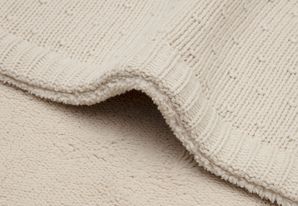 Jollein | Deken Ledikant Sand/Fluffy Sprinkle Knit Bruin 100x150cm
