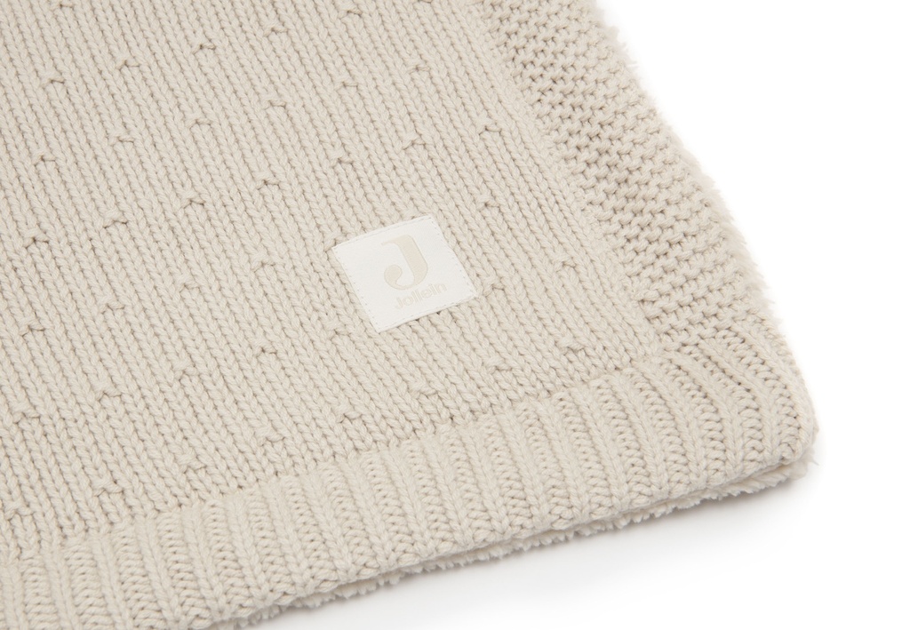 Jollein | Deken Ledikant Sand/Fluffy Sprinkle Knit Bruin 100x150cm