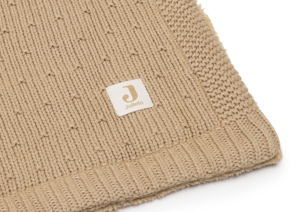 Jollein | Deken Ledikant Hazel/Fluffy Sprinkle Knit Bruin 100x150cm 