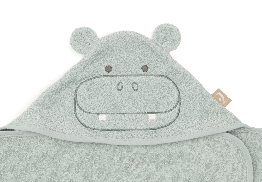 Jollein | Badcape Hippo Happy Badstof Goen 70x130cm 