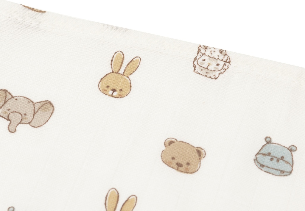 Jollein | Tetra Doek Jollies Ecru 70x70cm 3-pack
