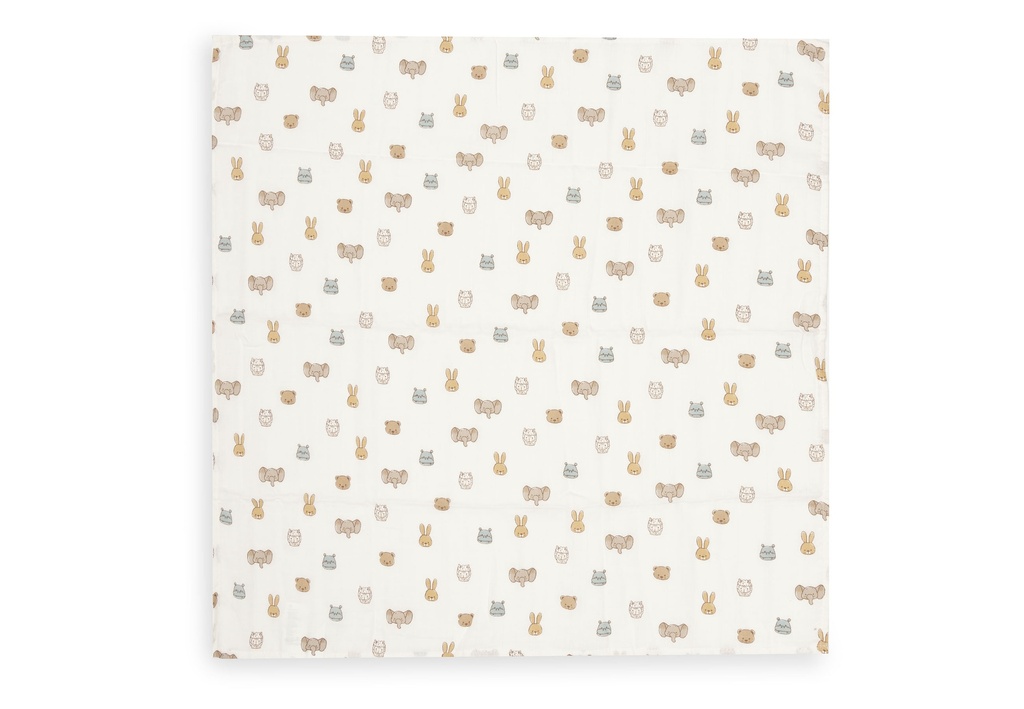 Jollein | Tetra Doek Jollies Ecru 70x70cm 3-pack
