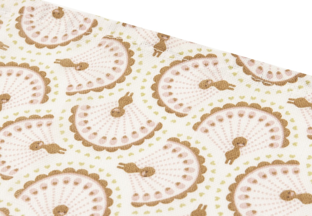 Jollein | Tetra Doek Soft Plumes Ecru/Bruin 70x70cm 3-pack