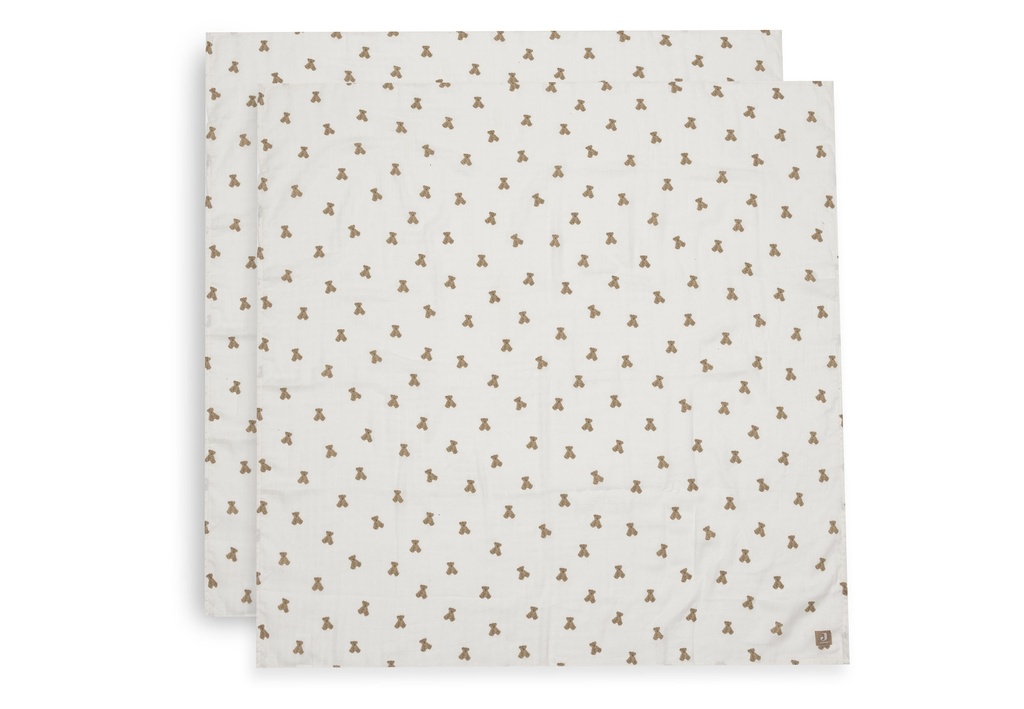 Jollein | Tetra Doek Mini Teddy Bear 115x115cm 2-pack