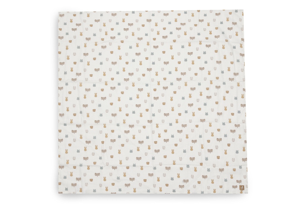 Jollein | Tetra Doek Jollies Ecru 115x115cm 2-pack