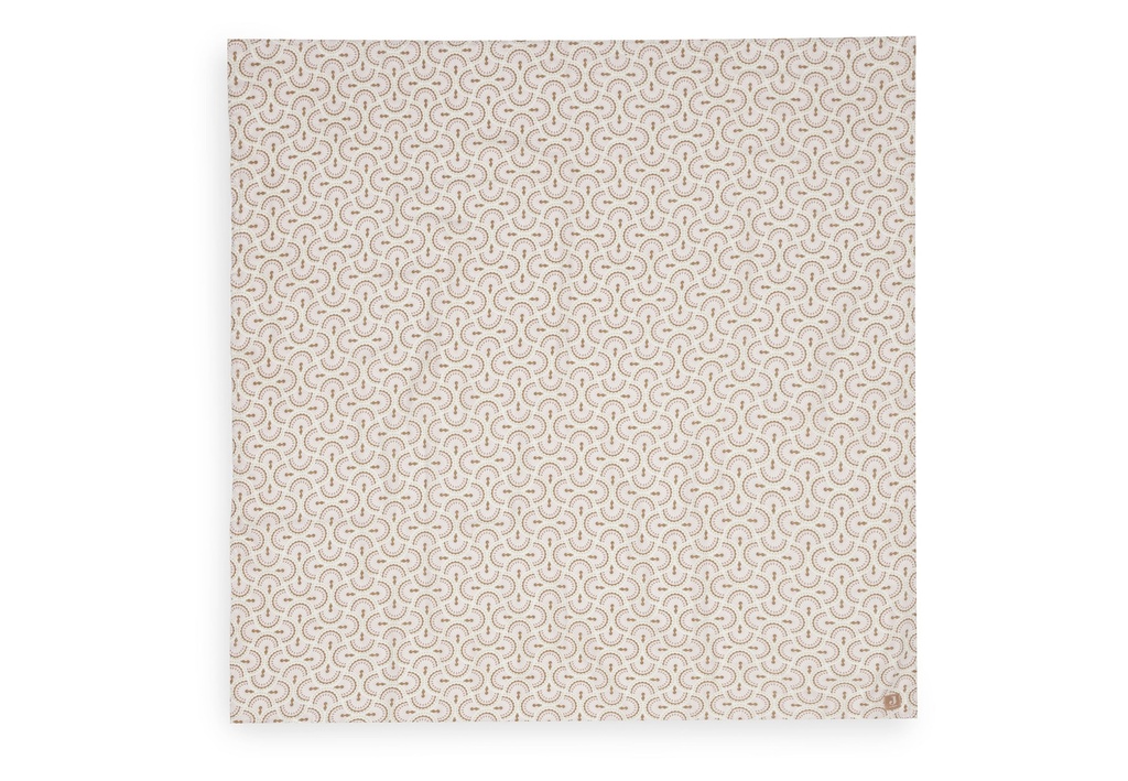 Jollein | Tetra Doek Soft Plumes Ecru/Bruin 115x115cm  2-pack