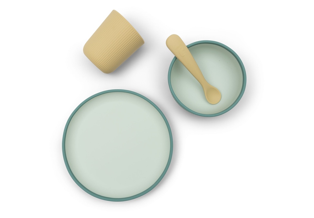 Jollein | Eetset Jade Shades Groen Siliconen 4-delig