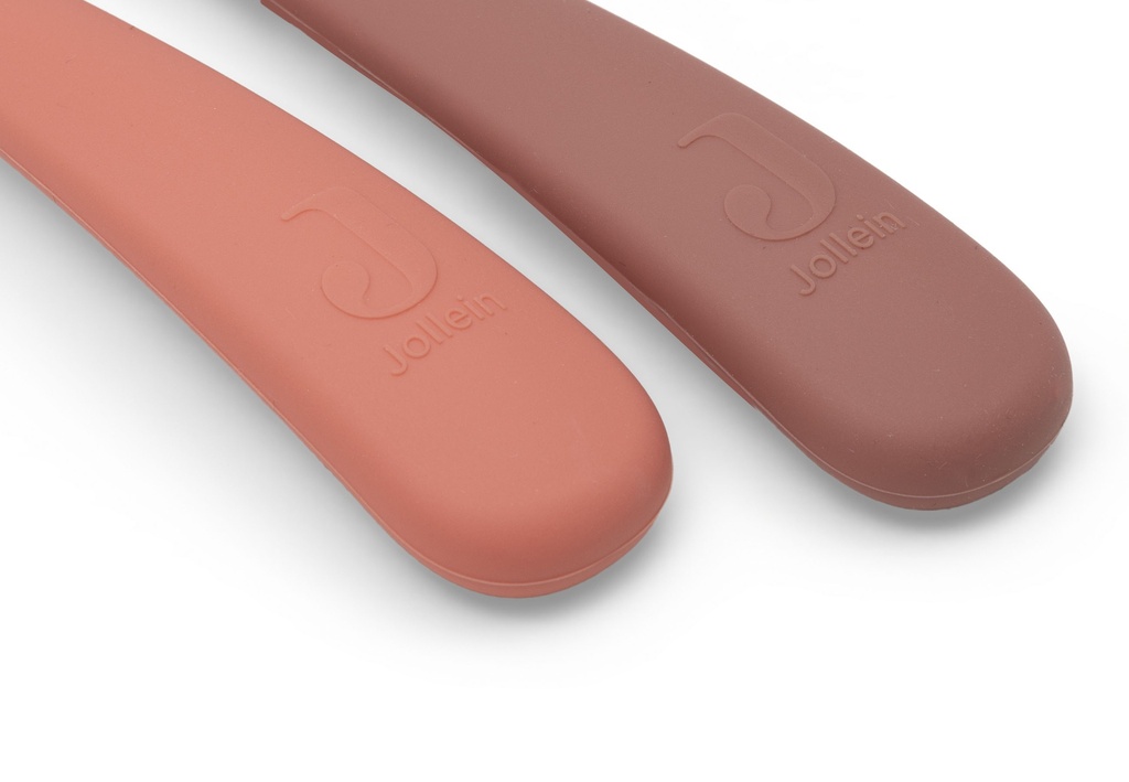 Jollein | Bestek Lepels Blush Shades Siliconen Roze 2-pack