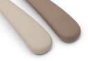 Jollein | Bestek Lepels Natural Shades Siliconen Bruin 2-pack