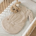 Nattou | Slaapzak Loulou Afneembare Mouwen Velours 2.5TOG Zandkleur 70cm