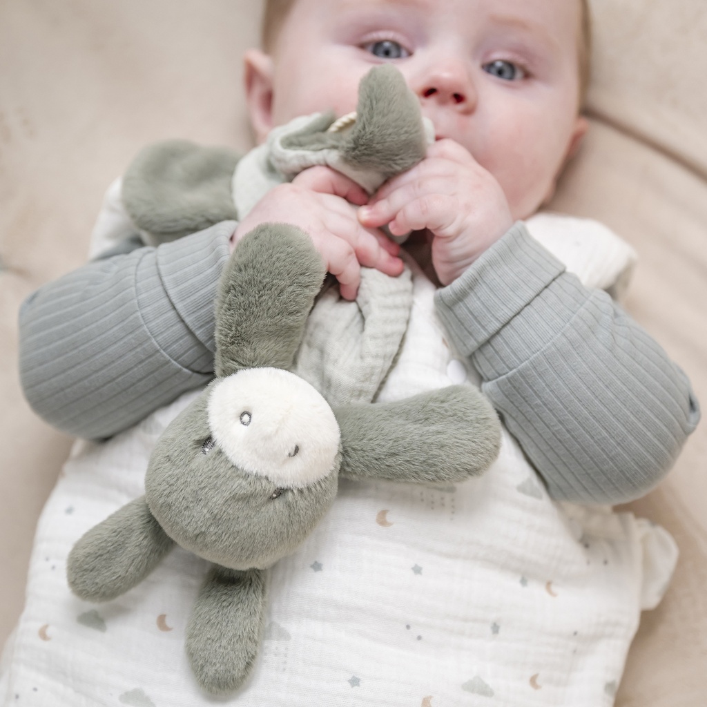 Nattou | Knuffeldoek Loulou Mini Ezel Lindegroen