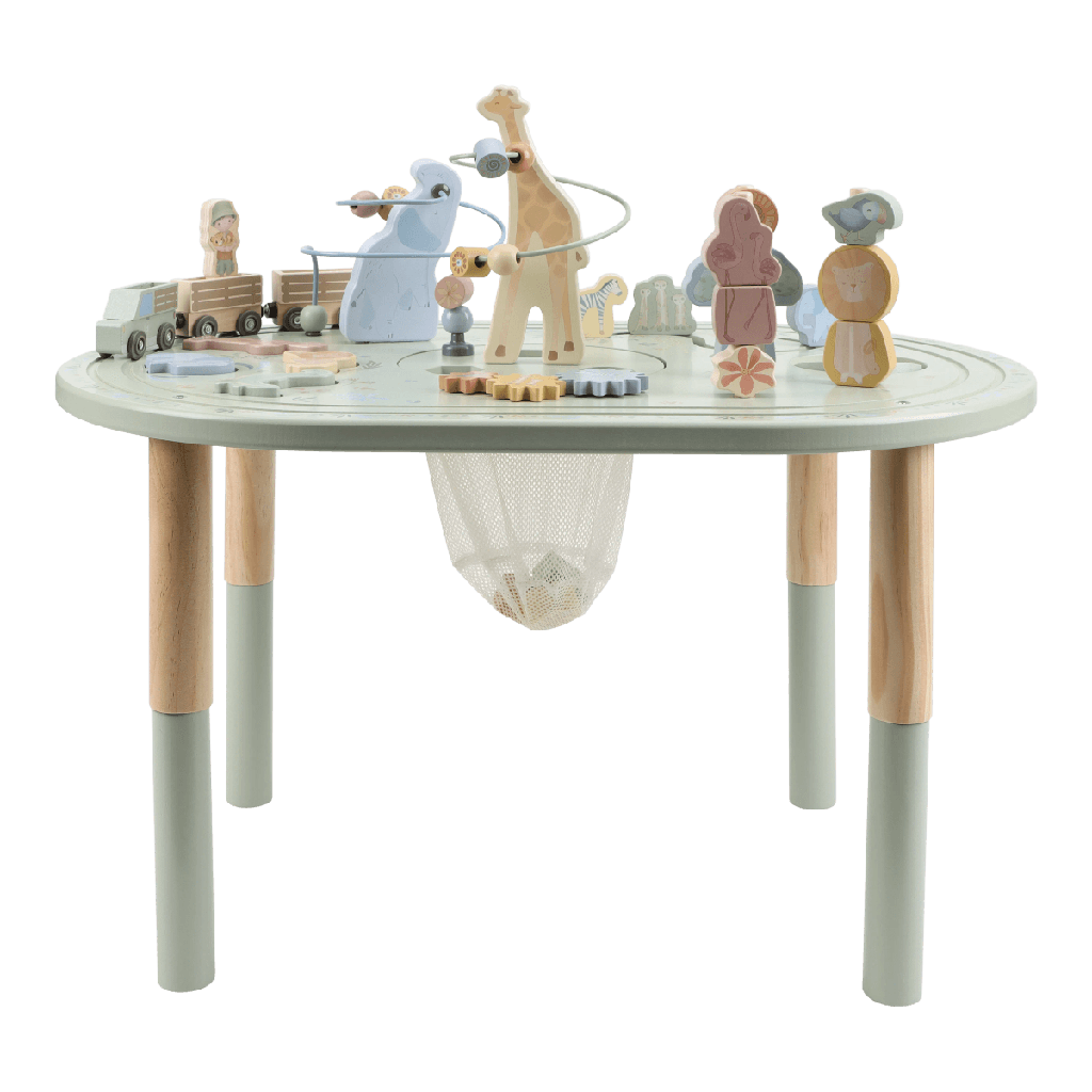 Little Dutch | Speeltafel Safari Friends Activiteitentafel Groen +18m