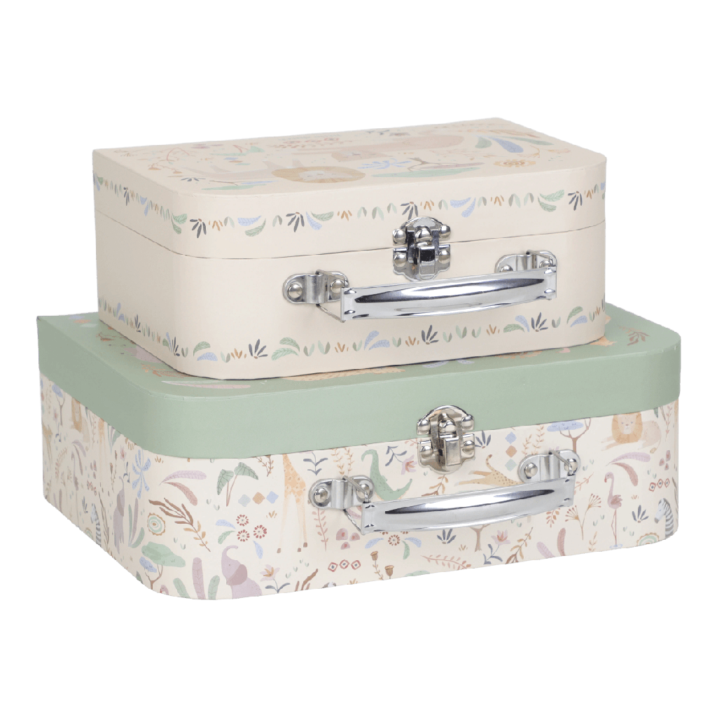 Little Dutch | Kofferset Safari Friends Groen 2-delig