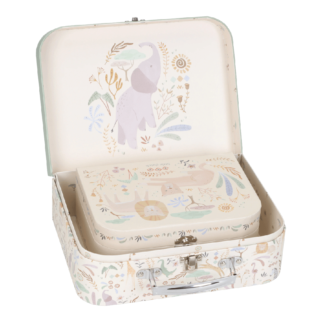 Little Dutch | Kofferset Safari Friends Groen 2-delig