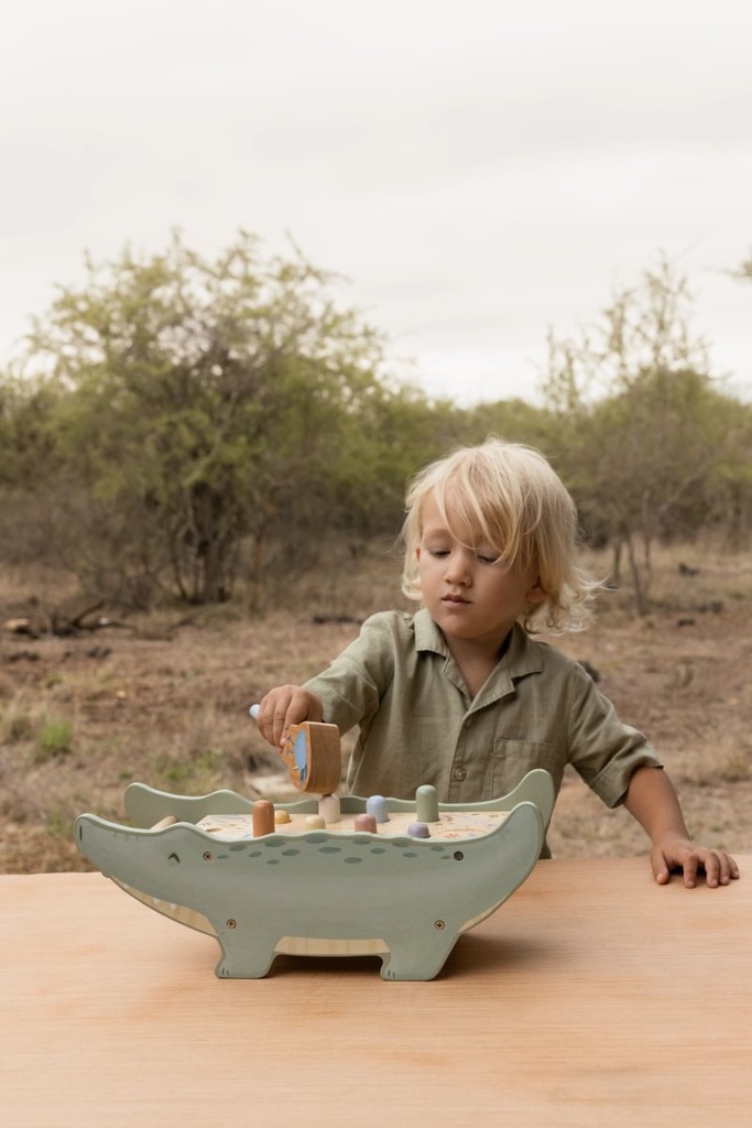 Little Dutch | Educatief Speelgoed Safari Friends Hamerbank Hout +12m