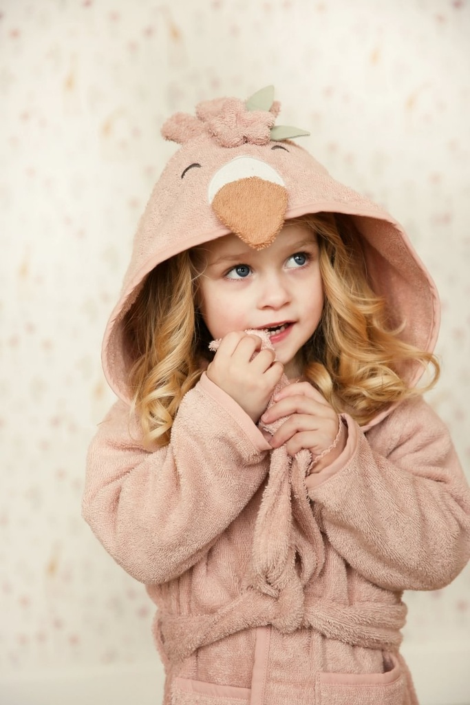 Little Dutch | Badjas Safari Friends Flamingo Roze 