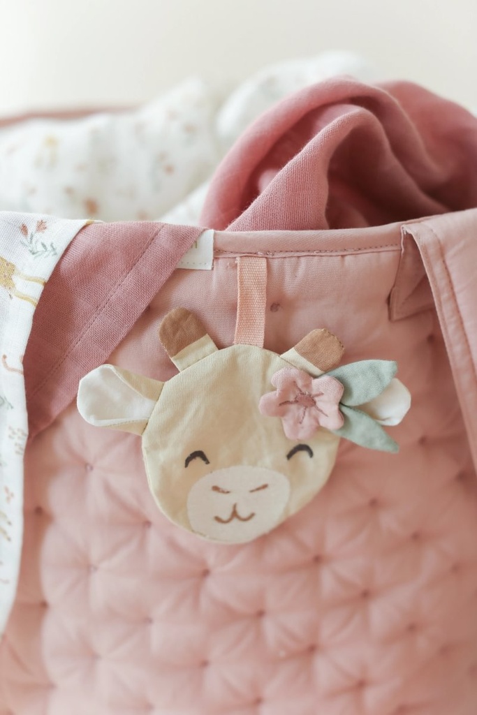 Little Dutch | Opbergmand Safari Friends Blooming Safari Groot Roze   