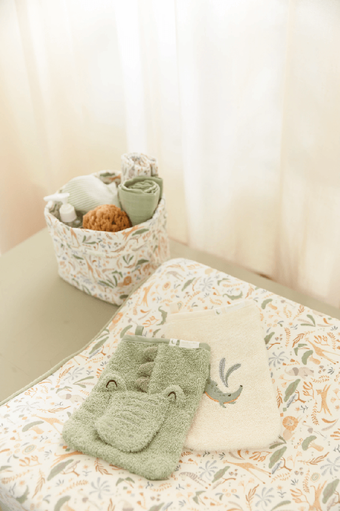 Little Dutch | Washandjes Safari Friends Krokodil Groen 2-pack