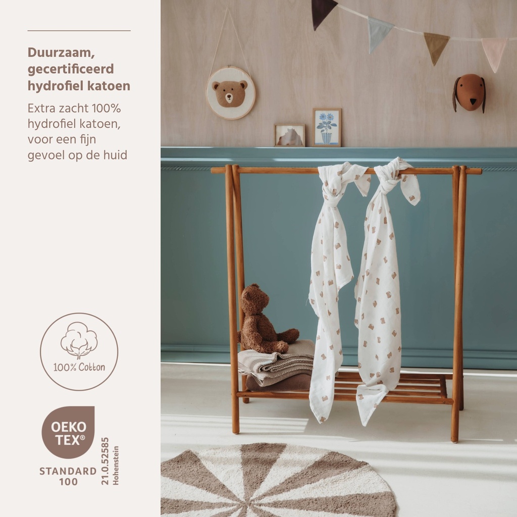 Meyco | Tetra Doek Bear 120x120cm 2-Pack
