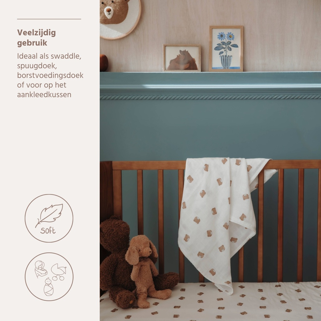 Meyco | Tetra Doek Bear 120x120cm 2-Pack