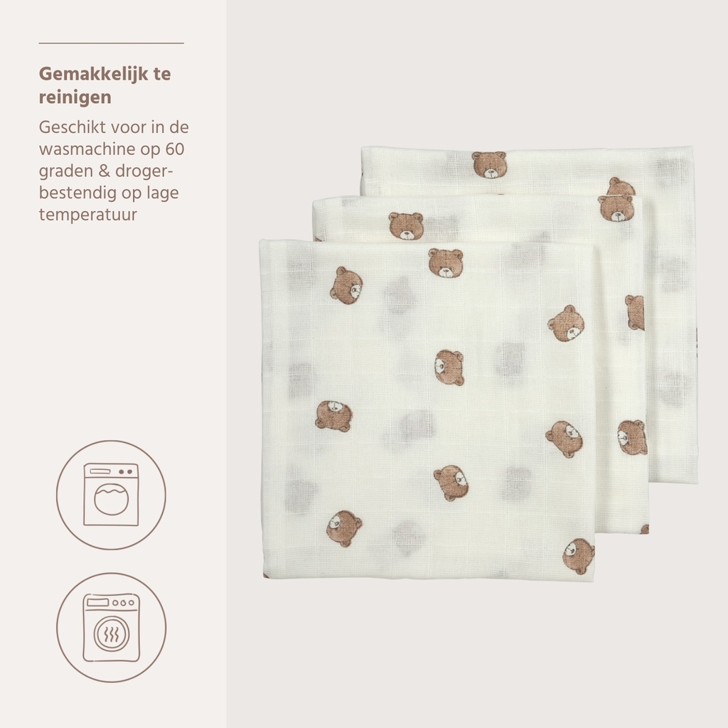 Meyco | Tetra Doek Bear 70x70cm 3-pack