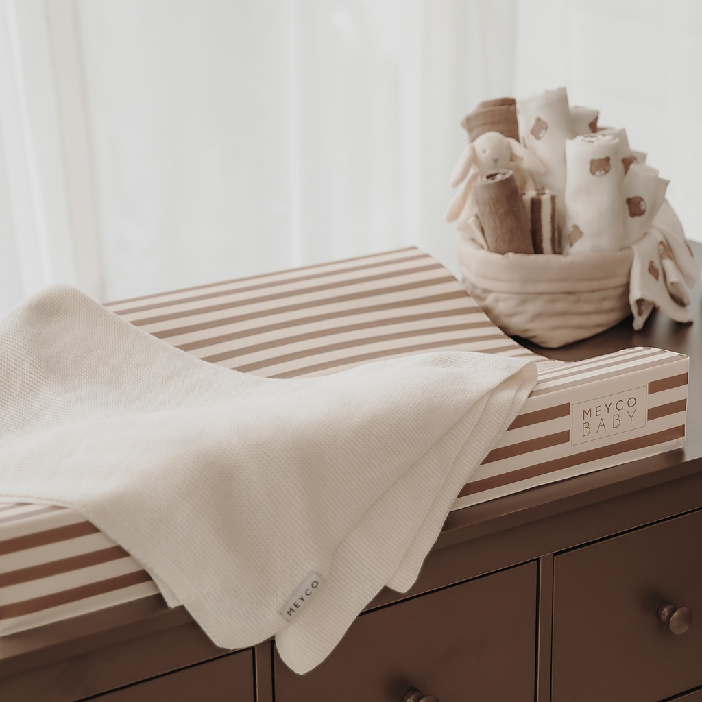 Meyco | Waskussen Fat Stripe Taupe Bruin 50x70cm
