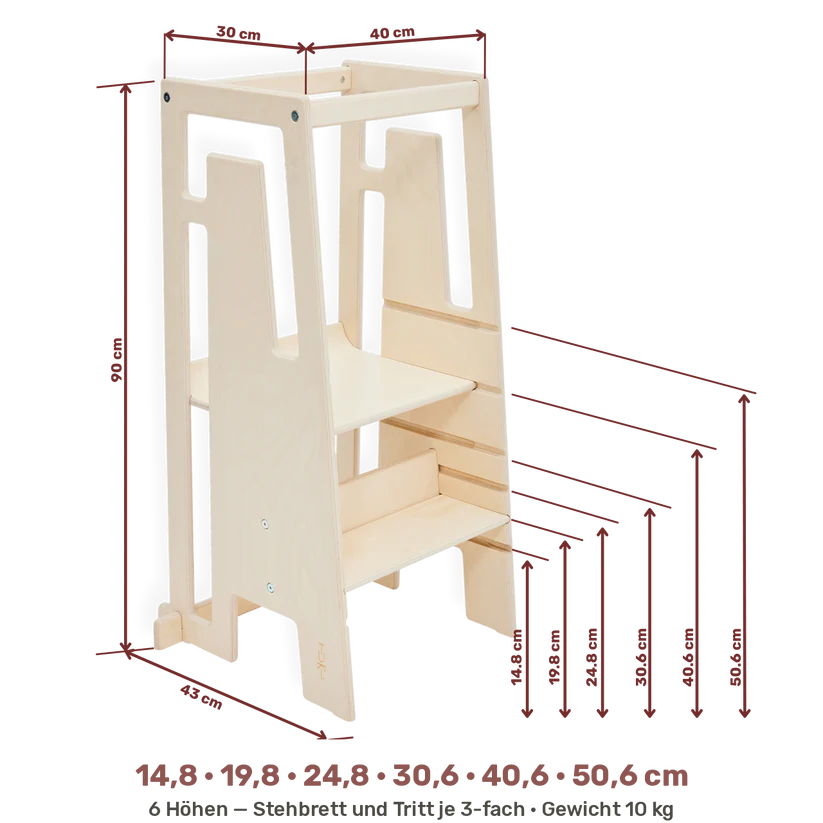 Tuki | Leertoren Tuki® Learning Tower Birch Black