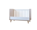 BED, 70x140cm, Boho White, wit, MDF/massief den, babybed omvb tot bedbank, incl bodem
