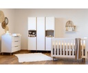 BED, 70x140cm, Boho White, wit, MDF/massief den, babybed omvb tot bedbank, incl bodem