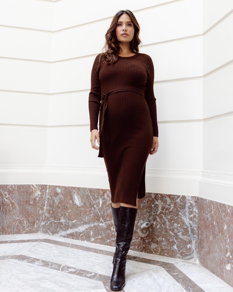 Love2Wait | Jurk Knit Brown