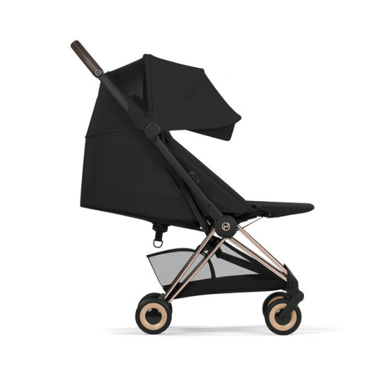 Cybex | Buggy Coya Comfort Set Frame Rosegold/Plooibare Draagmand/Zitbekleding Sepia Black