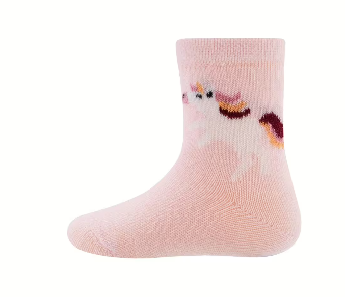 Ewers | Kousen Hartjes/Eenhoorn Ecru/Roze 2-pack