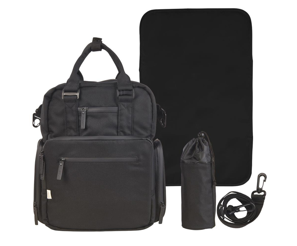 VERZORGINGSTAS, black, rugzak met luiermat, +isoth. flessenhouder, +schouderriem, vr Crios 4.0/Juno, 2023