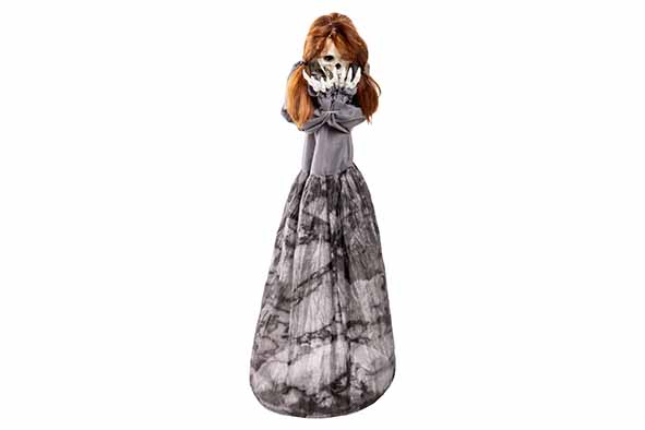 Cosy & Trendy | Figuur Skelet Peeping Girl 35x20x120cm