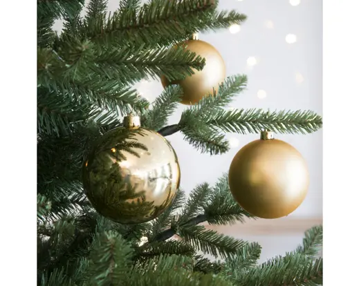 Kaemingk | Kerstbal Polystyreen Mix Licht Goud Ø10cm 4-pack