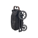 WANDELWAGEN, Juno, black, zwart, frame zwart/aluminium, incl regenscherm duwbeugel imitatieleder, 2023