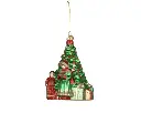 Kaemingk | Hangfiguur Glas Ornament 10,5x8,2x14,4cm Verpakt in Doos 18,3x12,9x8,5cm