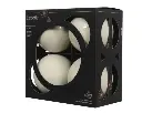 Kaemingk | Kerstbal Glas Mix Wolwit Ø10cm 4-pack
