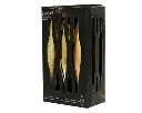 Kaemingk | Hangfiguur Glas Mix Ijspegel Goud Ø2,5x14,5cm 3-pack