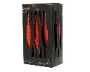 Kaemingk | Hangfiguur Glas Mix Ijspegel Kerstrood Ø2,5x14,5cm 3-pack