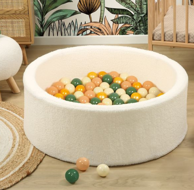 Ludi | Ballenbad Knuffelzacht Wit Ø90x30 cm