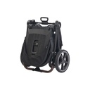 WANDELWAGEN, Crios 4.0, black, zwart, frame zwart/alu, incl regenscherm, duwbeugel imitatieleder bruin, 2023